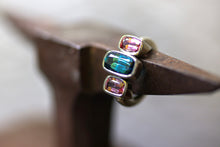 Load image into Gallery viewer, 3 Stone Tourmaline Ring