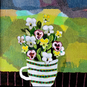 Breakfast Cup with Violas