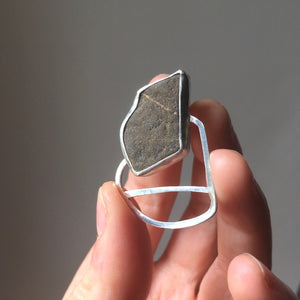 Cut-out Pebble Brooch