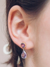 Load image into Gallery viewer, Round Pink Sapphire Stud Earrings