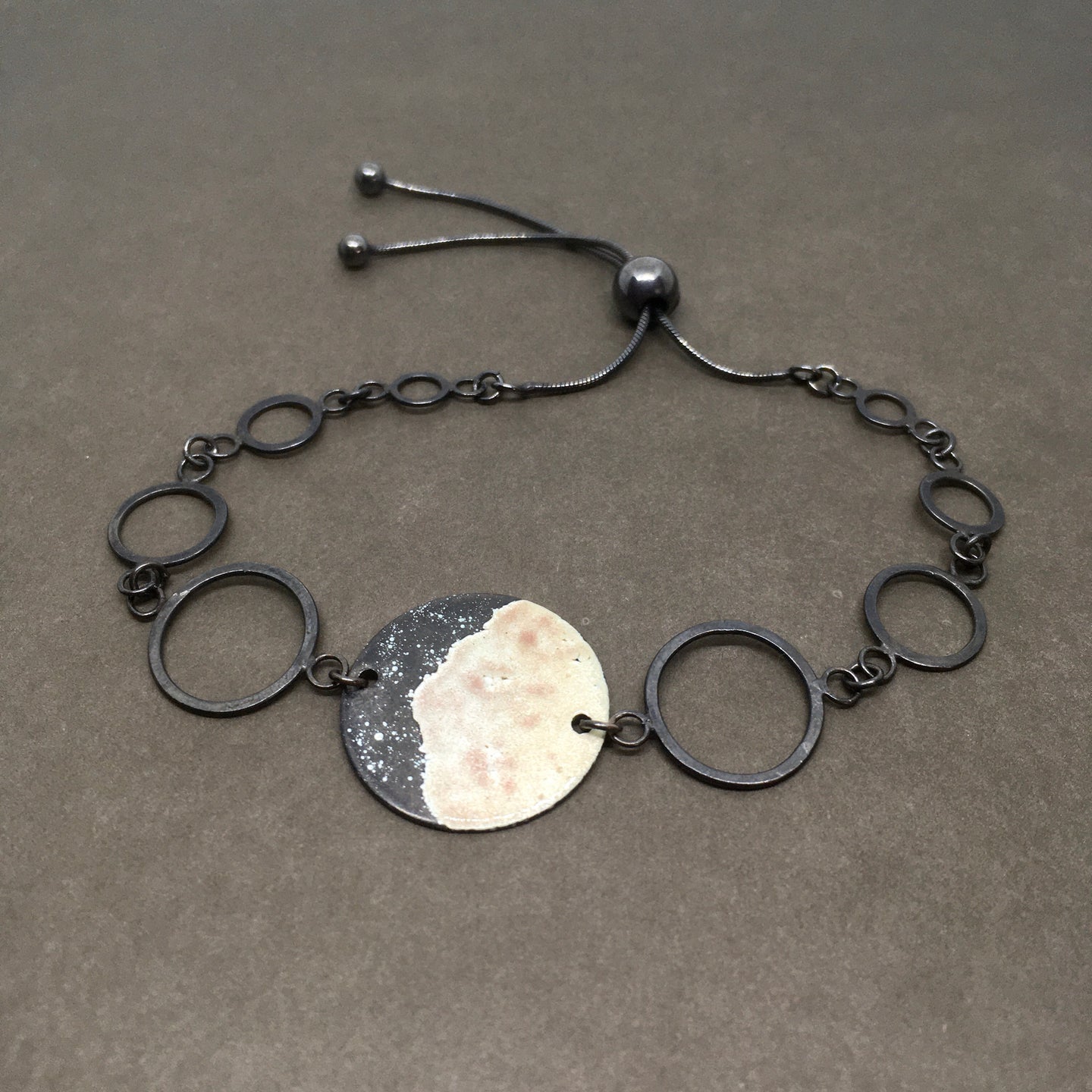 Gibbous Moon Adjustable Bracelet