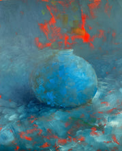 Load image into Gallery viewer, Blue Pot with Geraniums