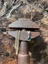 Load image into Gallery viewer, Blue Tourmaline Tear Drop Faceted Pendant Necklace