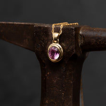 Load image into Gallery viewer, Faceted Oval Pale Pink Spinel Pendant Necklace