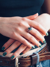 Load image into Gallery viewer, 3 Stone Tourmaline Ring