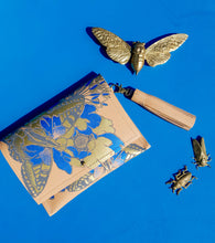 Load image into Gallery viewer, Peonies and Swallowtails clutch/purse