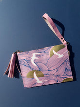 Load image into Gallery viewer, Pink Sea Gull and Wave Clutch