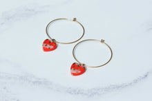 Load image into Gallery viewer, Heart Hoops : 30mm
