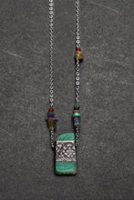 Load image into Gallery viewer, Chrysoprase with pewter necklace
