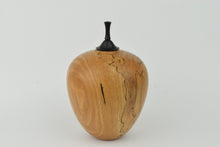Load image into Gallery viewer, Spalted Beech Vessel with Threaded Ebony Lid