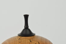 Load image into Gallery viewer, Spalted Beech Vessel with Threaded Ebony Lid