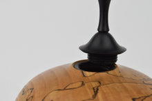 Load image into Gallery viewer, Spalted Beech Vessel with Threaded Ebony Lid