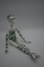 Load image into Gallery viewer, Green Cotton Cross Stitch Figure