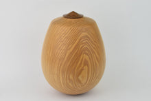 Load image into Gallery viewer, Olive Ash lidded Vessel with Threaded Walnut Lid