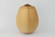 Load image into Gallery viewer, Olive Ash lidded Vessel with Threaded Walnut Lid