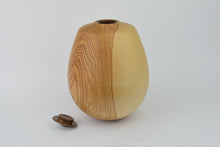 Load image into Gallery viewer, Olive Ash lidded Vessel with Threaded Walnut Lid