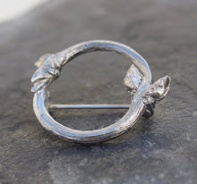 Load image into Gallery viewer, Chunky Silver Twig Wreath Brooch