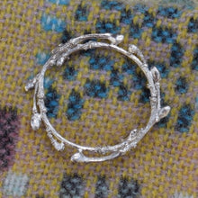 Load image into Gallery viewer, Silver Hazel Twig Wreath Brooch