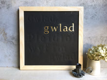Load image into Gallery viewer, Gwlad Gwlad : 24ct gold on black