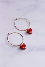 Load image into Gallery viewer, Heart Hoops : 30mm