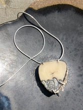 Load image into Gallery viewer, Tagua with silver multi functional pendant/brooch