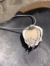 Load image into Gallery viewer, Tagua with silver multi functional pendant/brooch