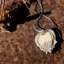 Load image into Gallery viewer, Tagua with silver multi functional pendant/brooch