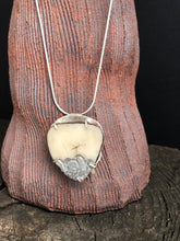 Load image into Gallery viewer, Tagua with silver multi functional pendant/brooch