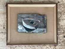 Load image into Gallery viewer, Black and White Boat on Driftwood
