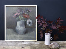 Load image into Gallery viewer, Ancient tin glazed jug holding anemones