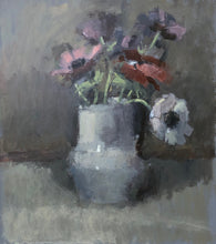 Load image into Gallery viewer, Ancient tin glazed jug holding anemones