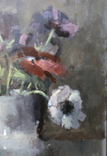 Load image into Gallery viewer, Ancient tin glazed jug holding anemones