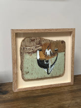 Load image into Gallery viewer, Black and White Boat on Found Ply