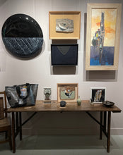 Load image into Gallery viewer, Black and White Boat on Found Ply