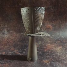 Load image into Gallery viewer, Smoke fired terracotta vessel 2