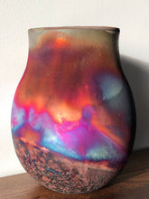 Load image into Gallery viewer, Tall Raku Pot