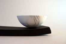 Load image into Gallery viewer, Geological Rocking Bowl on Black Porcelain Plinth
