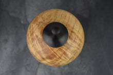 Load image into Gallery viewer, Rippled oak and ebony lidded vessel