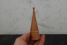 Load image into Gallery viewer, Pear wood ring box with boxwood collar