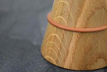 Load image into Gallery viewer, Oak ring box with pear wood collar