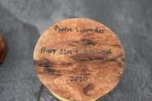 Load image into Gallery viewer, Burr elm ring box with boxwood collar