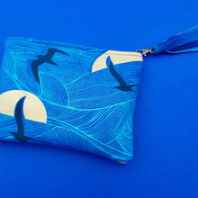 Load image into Gallery viewer, Birds and Sunset : Small Clutch Turq