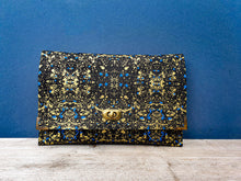 Load image into Gallery viewer, Effervescent Large Clutch : Black and Blue