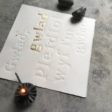Load image into Gallery viewer, Gwlad Gwlad : 24ct gold on white
