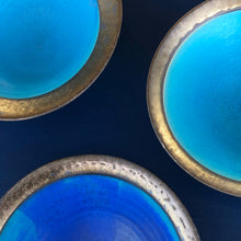 Load image into Gallery viewer, Small blue and bronze bowl
