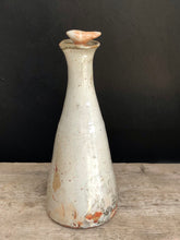 Load image into Gallery viewer, White olive oil jar with bird stopper
