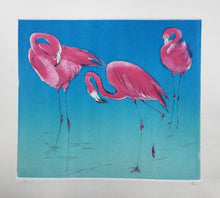 Load image into Gallery viewer, Three Flamingoes