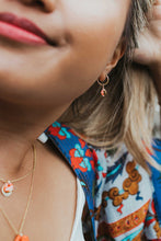 Load image into Gallery viewer, Mini Huggie Hoop Rhombus Earrings