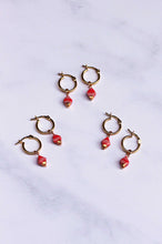 Load image into Gallery viewer, Mini Huggie Hoop Rhombus Earrings