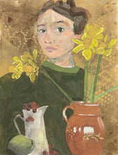 Load image into Gallery viewer, Betty with Jug and Daffodils
